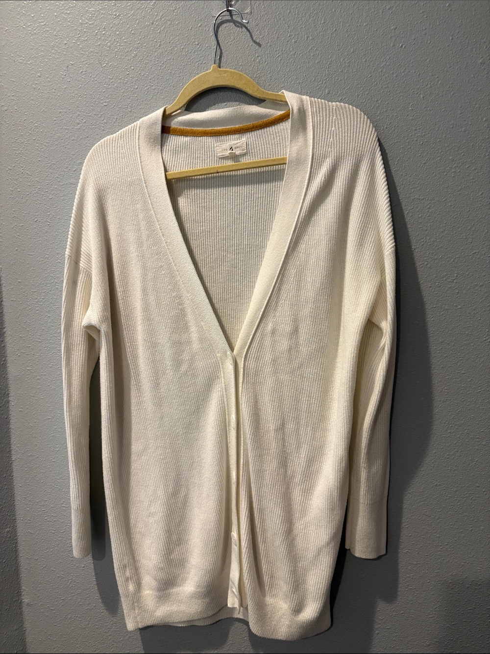 Lou & Grey Cream Open-Front Women’s Cardigan Sweater